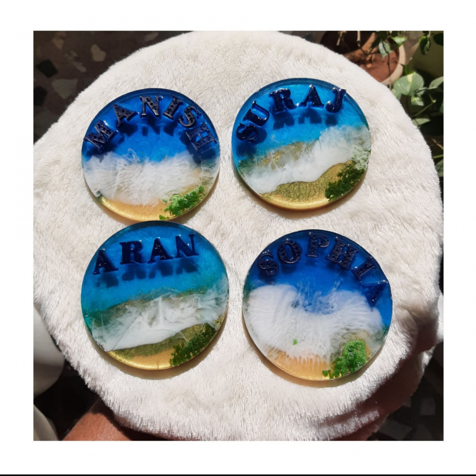 Resin N Me Beach Themed Resin Coasters - Rainbow Bazaar