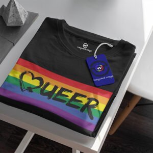 queer tshirt folded