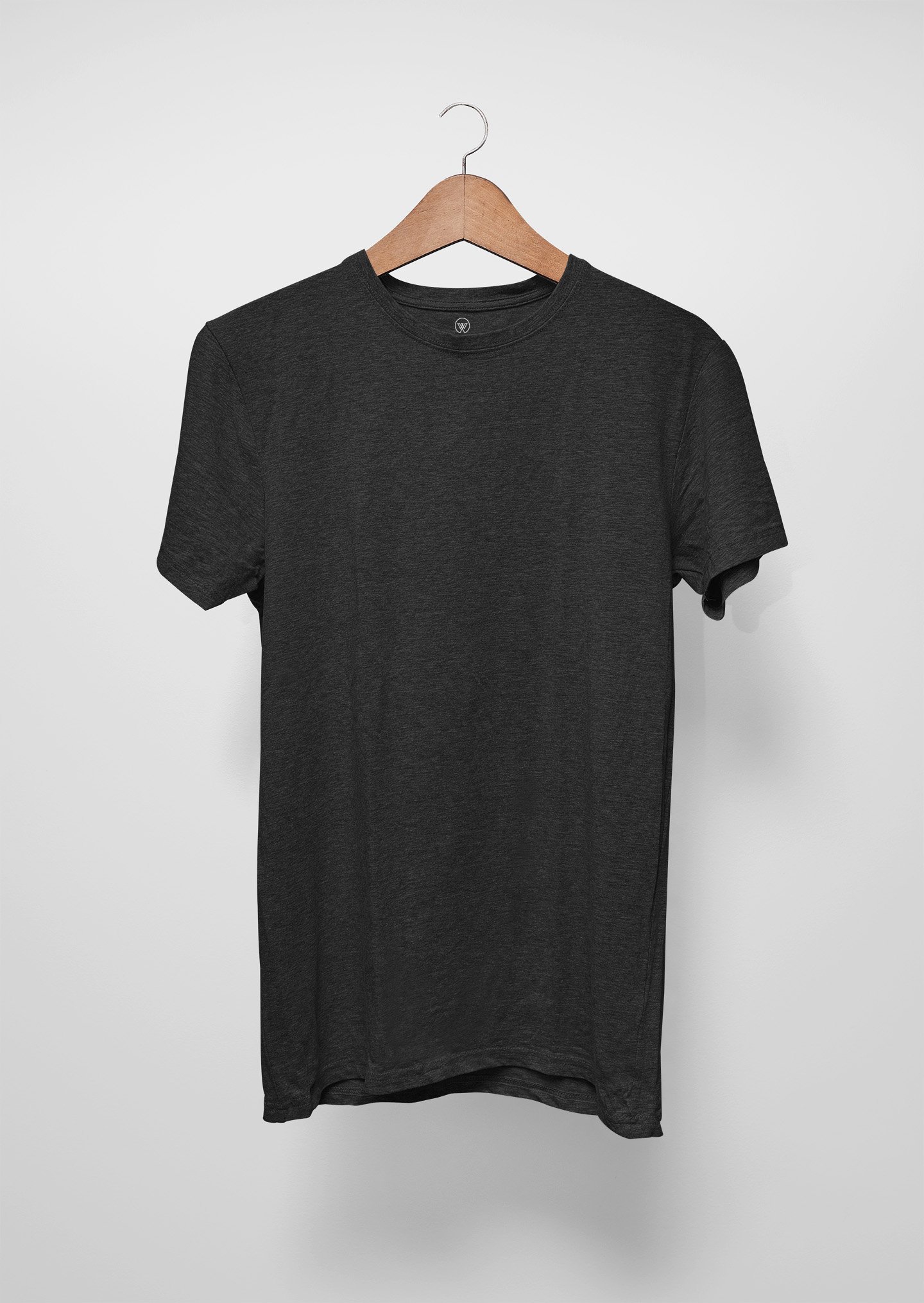 Heather Charcoal Solid T-Shirt by Wayward Wayz - front