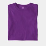 Purple Solid T-Shirt by Wayward Wayz Folded