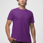 Purple Solid T-Shirt by Wayward Wayz Front Model