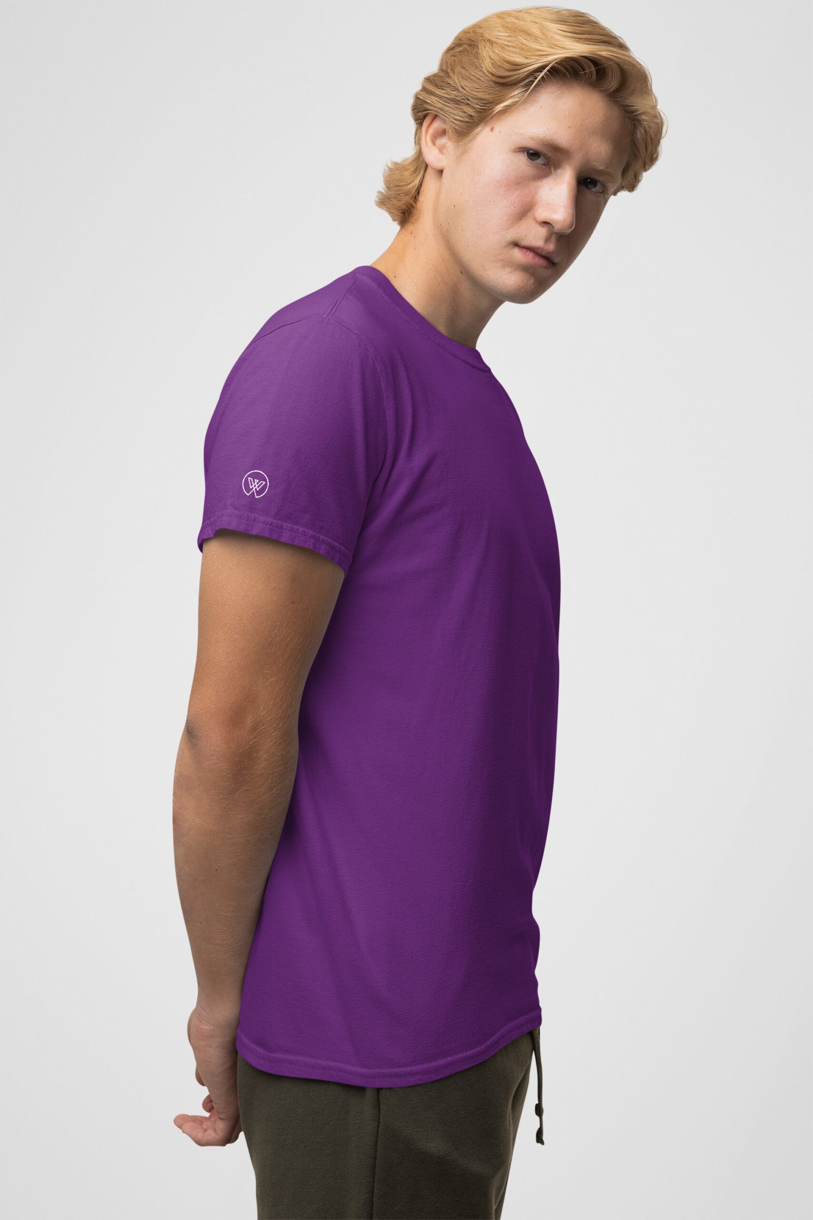 Purple Solid T-Shirt by Wayward Wayz Side