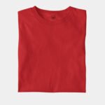 Red Solid T-Shirt by Wayward Wayz Folded