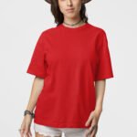 Red Solid T-Shirt by Wayward Wayz - Front