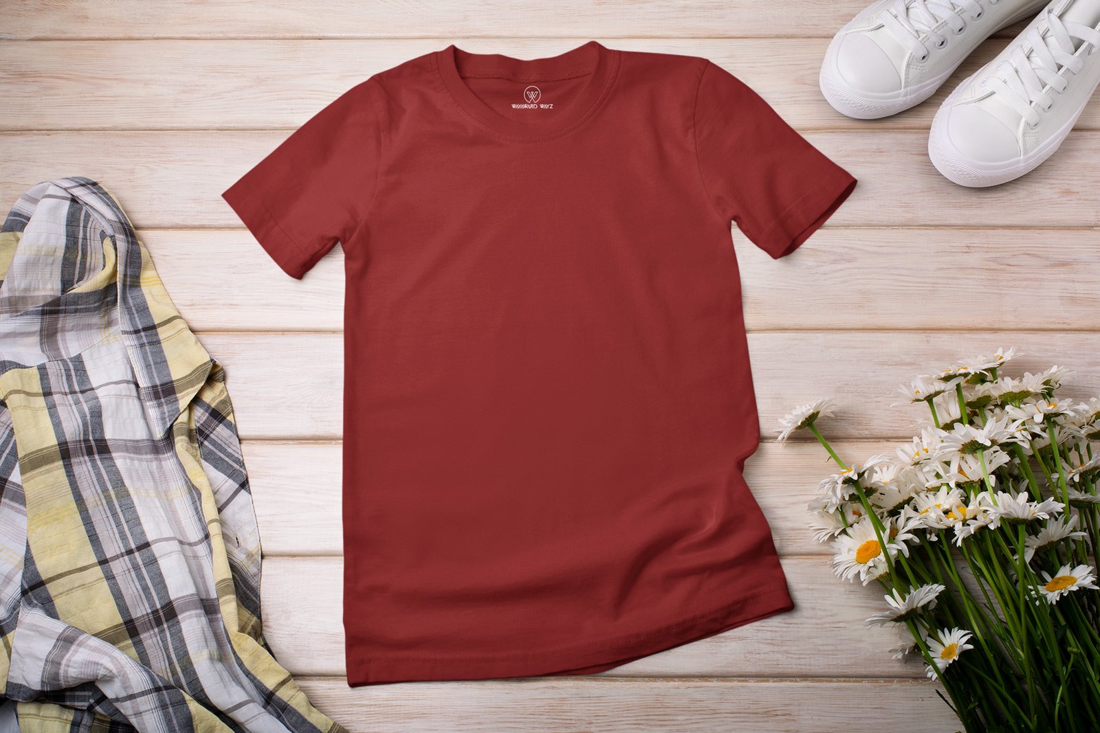 Rust Red Solid T-Shirt by Wayward Wayz post