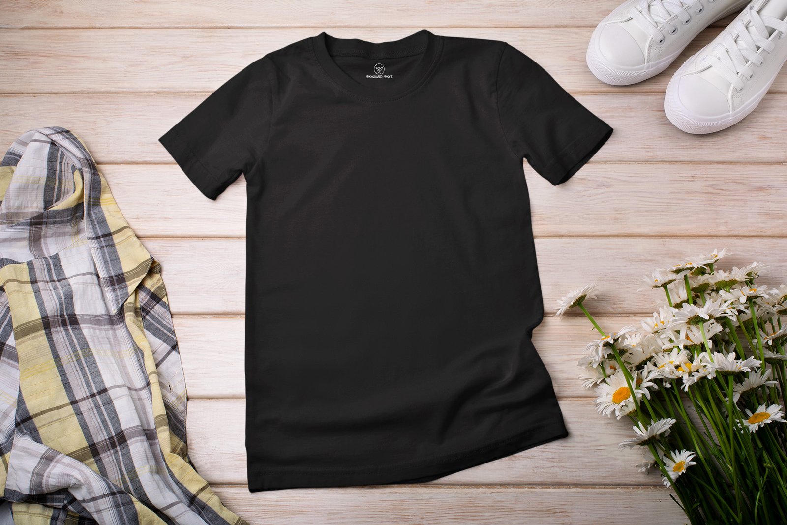 Wayward Wayz Solid T-Shirt Black-display