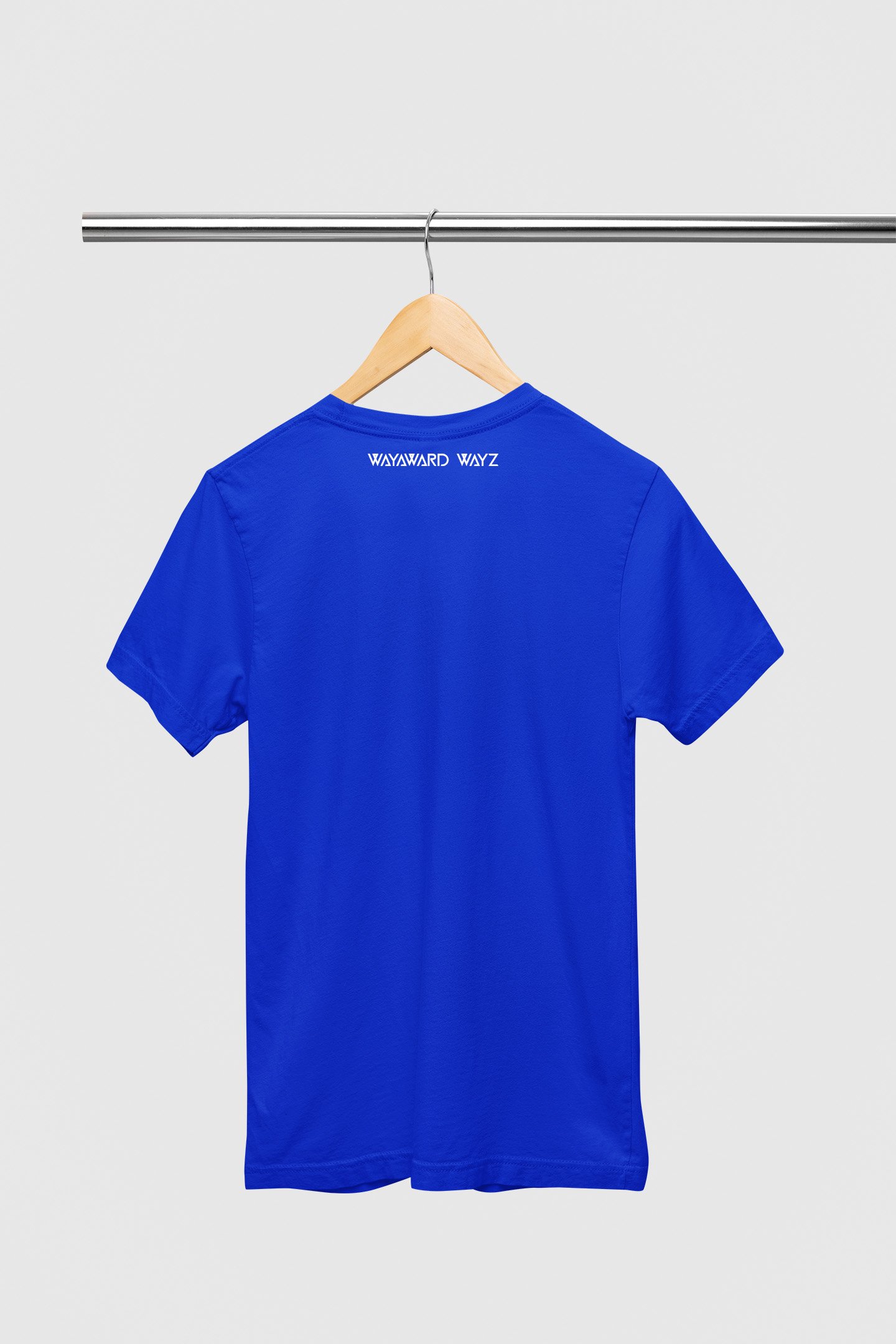 Wayward Wayz Solid T-Shirt Royal Blue-hanger back