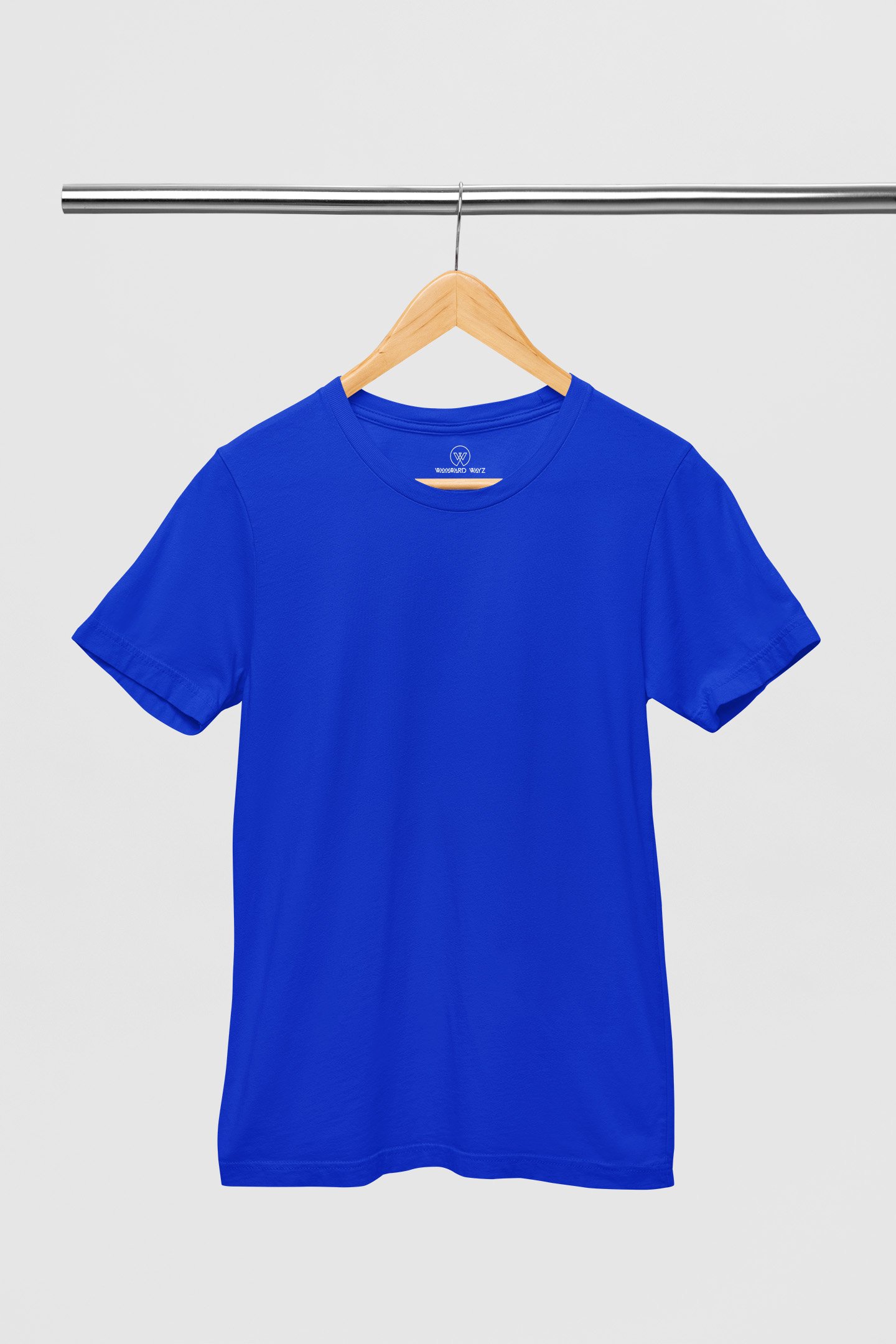 Wayward Wayz Solid T-Shirt Royal Blue-hanger front