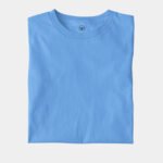 Wayward Wayz Solid T-Shirt Sky Blue-Folded