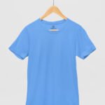 Wayward Wayz Solid T-Shirt Sky Blue-hanger front